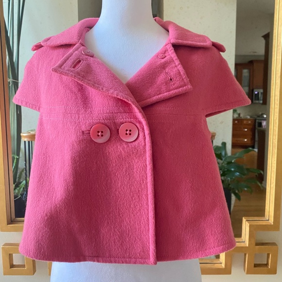 Elevenses at Anthropologie Wool Blend Cape Jacket Size Small - Picture 2 of 9